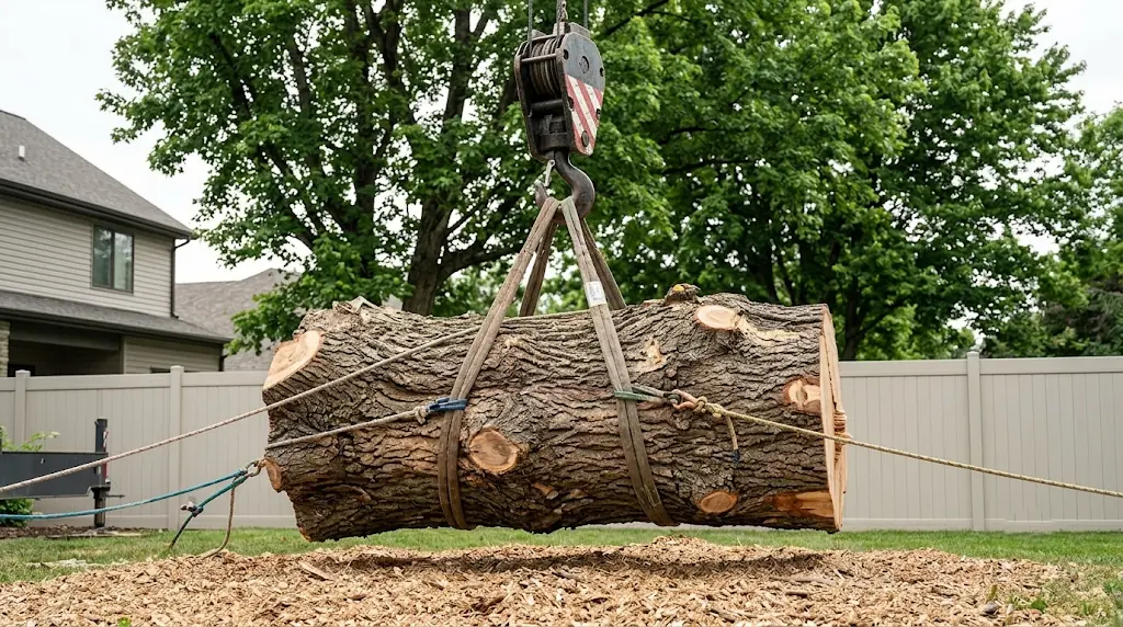 Crane Assisted Tree Removal